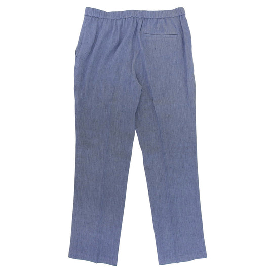 Excellent Condition Linen Blend Center Press Denim-Look Tapered Pants Bottoms Women's Blue 10 25SS 01-5106428 Bottoms 10 Women's