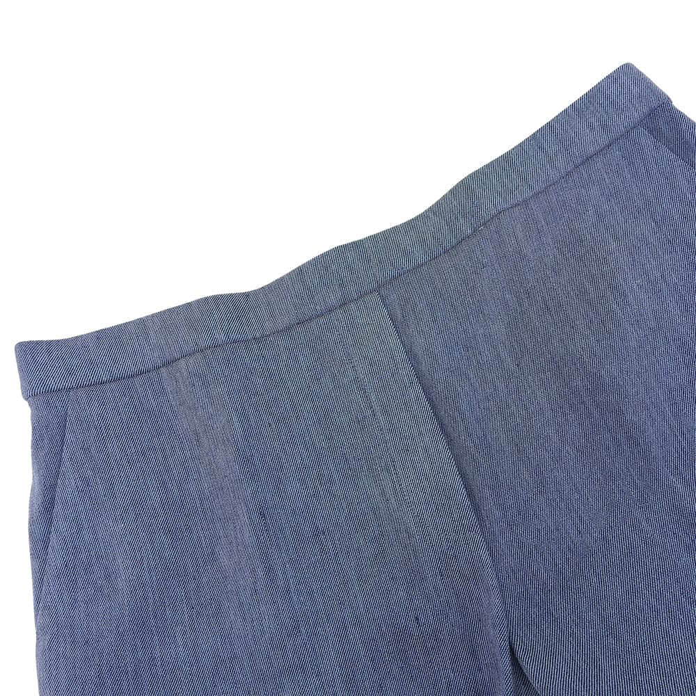 Excellent Condition Linen Blend Center Press Denim-Look Tapered Pants Bottoms Women's Blue 10 25SS 01-5106428 Bottoms 10 Women's
