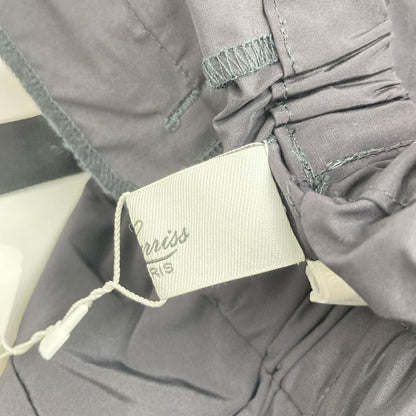 ﾀﾞｰｸｸﾞﾚｰ ﾎﾟﾘｴｽﾃﾙ×ｺｯﾄﾝ ﾍﾞﾙﾄ付き ﾜｲﾄﾞﾊﾟﾝﾂ ボトムス 38 レディース
