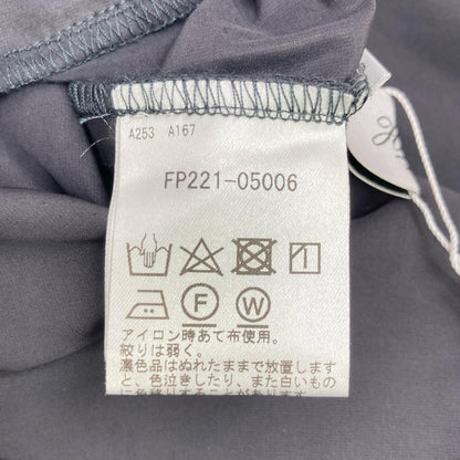 ﾀﾞｰｸｸﾞﾚｰ ﾎﾟﾘｴｽﾃﾙ×ｺｯﾄﾝ ﾍﾞﾙﾄ付き ﾜｲﾄﾞﾊﾟﾝﾂ ボトムス 38 レディース