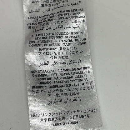 GUCCI 古驰 456973 蓝色刺绣玫瑰牛仔迷你裙 半身裙