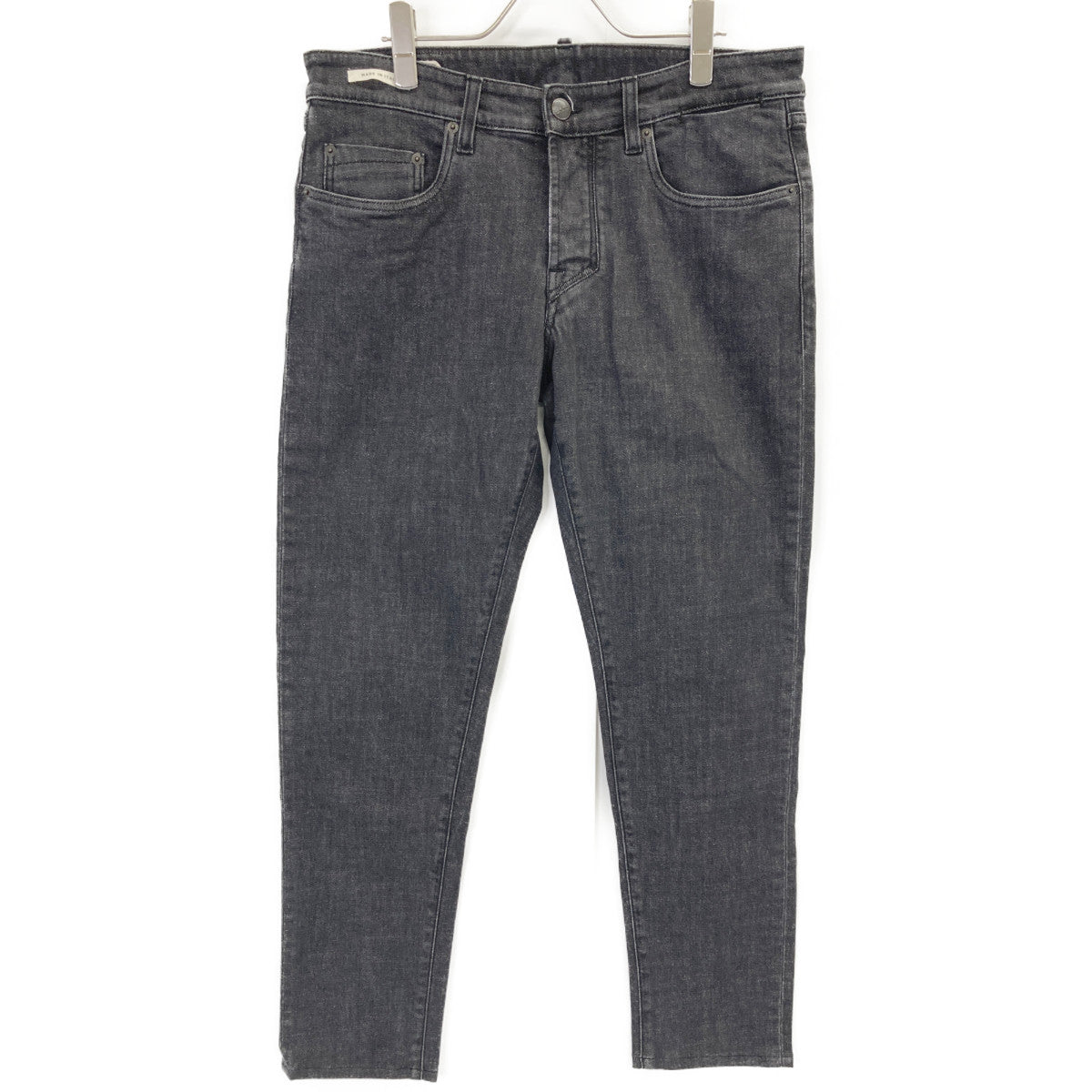 YPU001 PANATELA Dark Grey One-Wash Cotton Stretch Denim Pants Bottoms 33 Men's