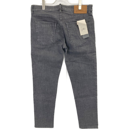 YPU001 PANATELA Dark Grey One-Wash Cotton Stretch Denim Pants Bottoms 33 Men's