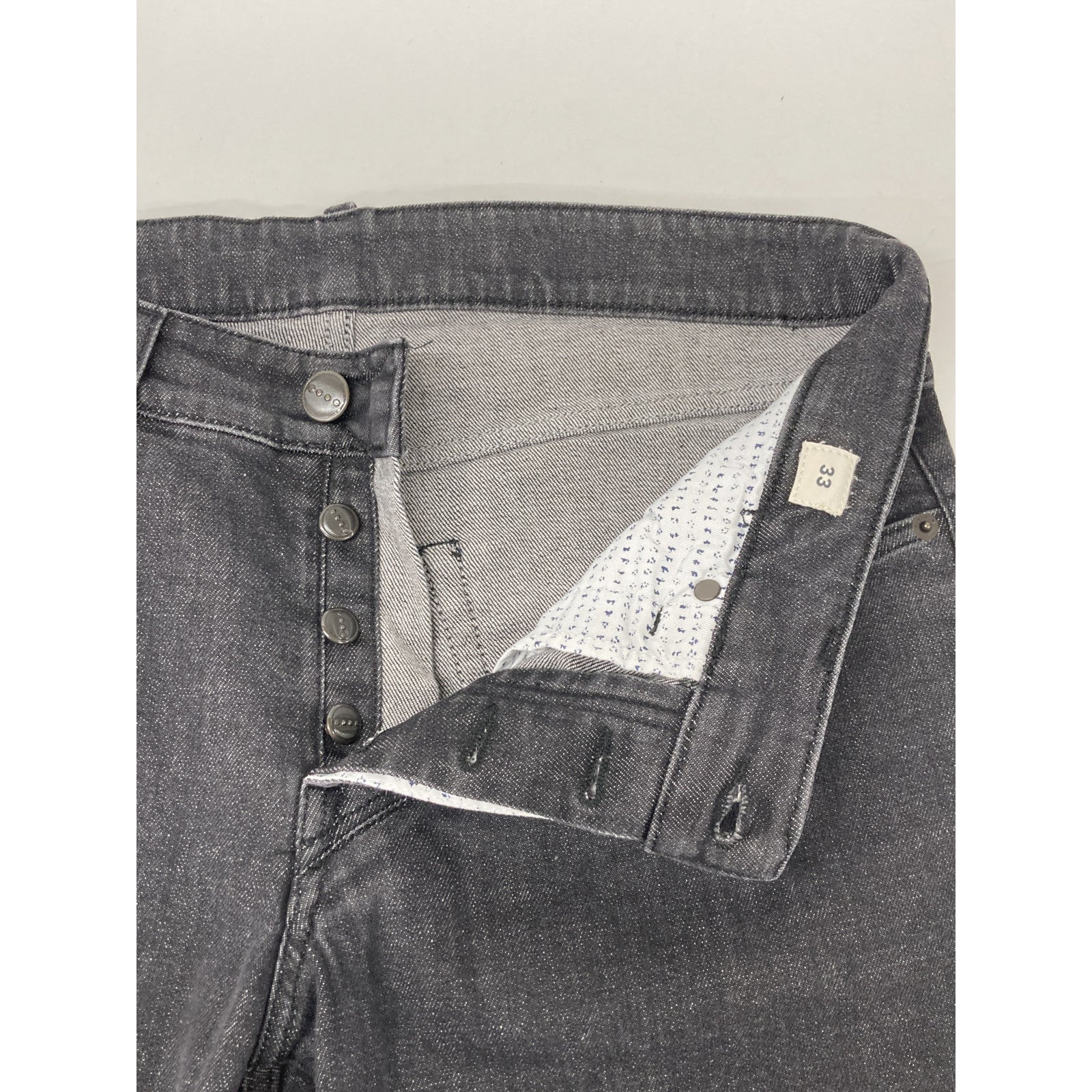 YPU001 PANATELA Dark Grey One-Wash Cotton Stretch Denim Pants Bottoms 33 Men's