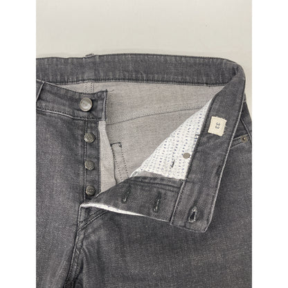 YPU001 PANATELA Dark Grey One-Wash Cotton Stretch Denim Pants Bottoms 33 Men's
