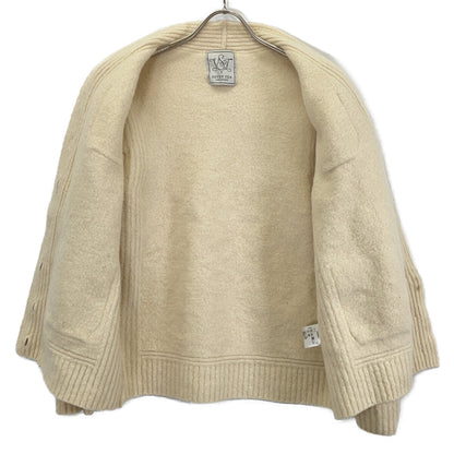 SEVEN TEN by MIHO KAWAHITO 6A204 Beige Melton Wool 2-Way Cardigan Top