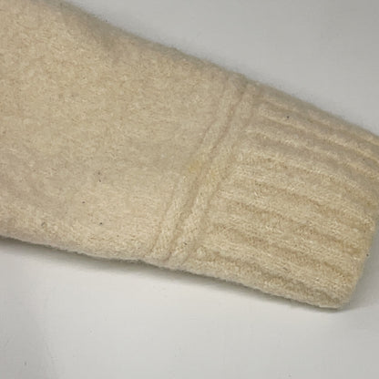 SEVEN TEN by MIHO KAWAHITO 6A204 Beige Melton Wool 2-Way Cardigan Top