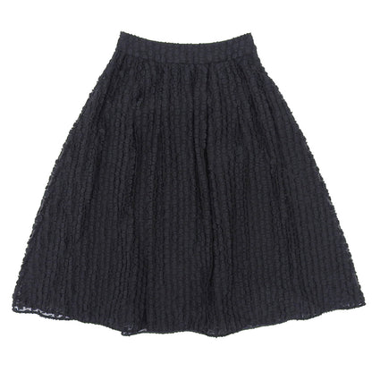 EPOCA Beautiful Sheer Cut Jacquard Gathered Flare Skirt Ladies Black 38 M5S07-418-09 Skirt