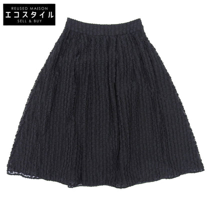 EPOCA Beautiful Sheer Cut Jacquard Gathered Flare Skirt Ladies Black 38 M5S07-418-09 Skirt