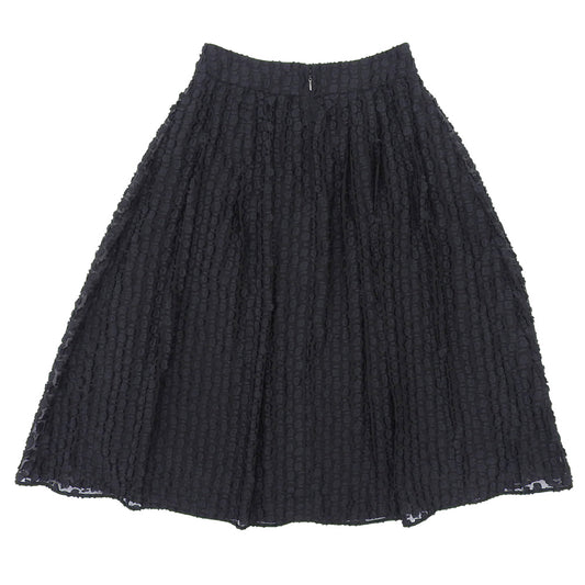 EPOCA Beautiful Sheer Cut Jacquard Gathered Flare Skirt Ladies Black 38 M5S07-418-09 Skirt
