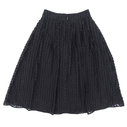 EPOCA Beautiful Sheer Cut Jacquard Gathered Flare Skirt Ladies Black 38 M5S07-418-09 Skirt