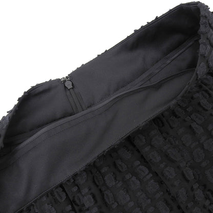 EPOCA Beautiful Sheer Cut Jacquard Gathered Flare Skirt Ladies Black 38 M5S07-418-09 Skirt