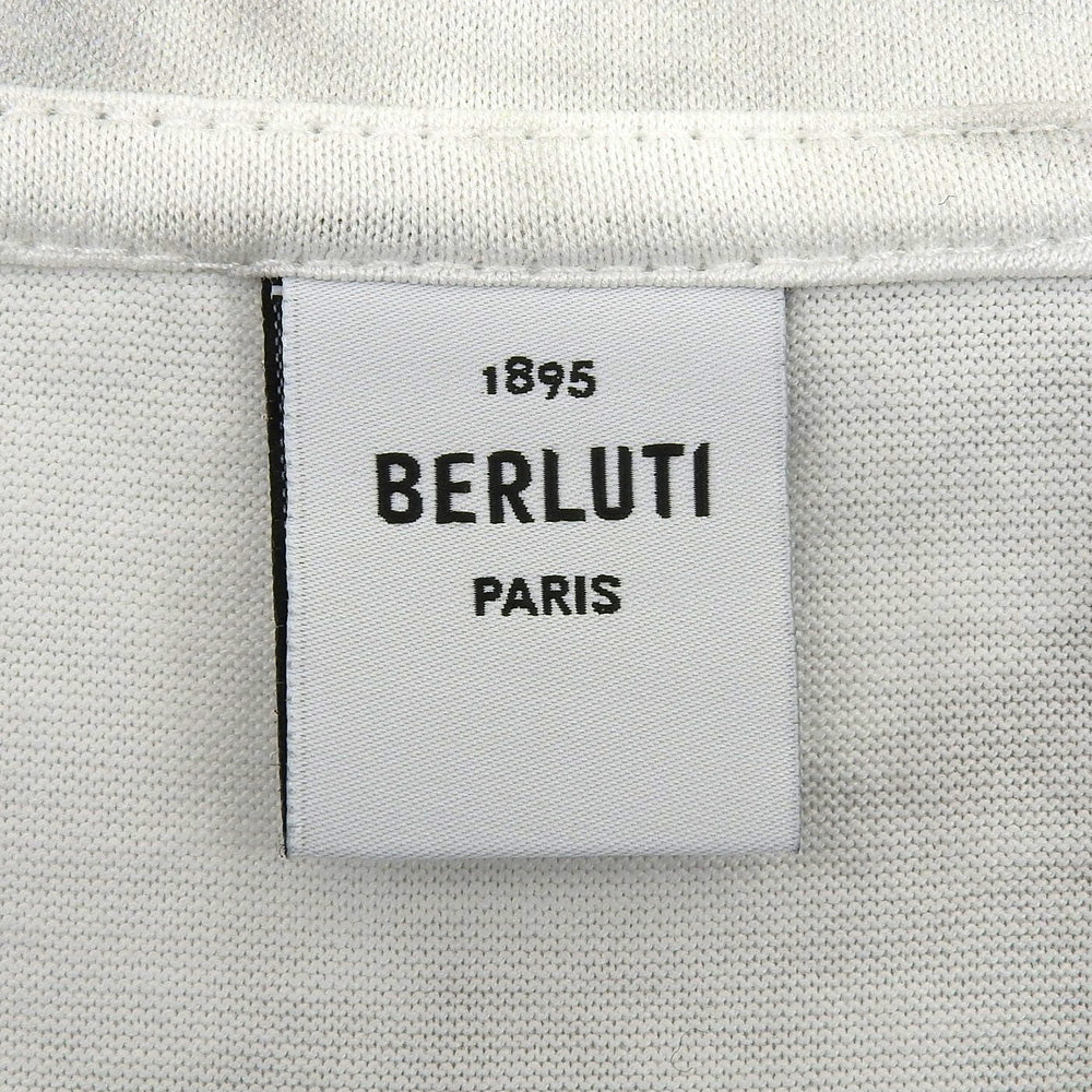 berluti 伯尔鲁帝 油漆工艺 棉质短袖圆领T恤 男士上衣 白色 M R17JRS46JAEB 上衣