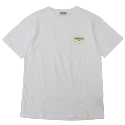 DIOR Cotton Visitor Patch Crew Neck S/S Cut and Sewn T-Shirt Top Men's White S 923J611B0533 Top