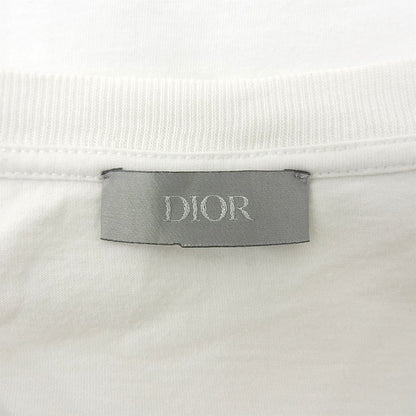 DIOR Cotton Visitor Patch Crew Neck S/S Cut and Sewn T-Shirt Top Men's White S 923J611B0533 Top