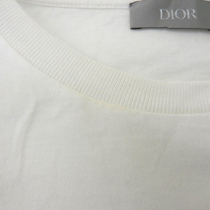 DIOR Cotton Visitor Patch Crew Neck S/S Cut and Sewn T-Shirt Top Men's White S 923J611B0533 Top