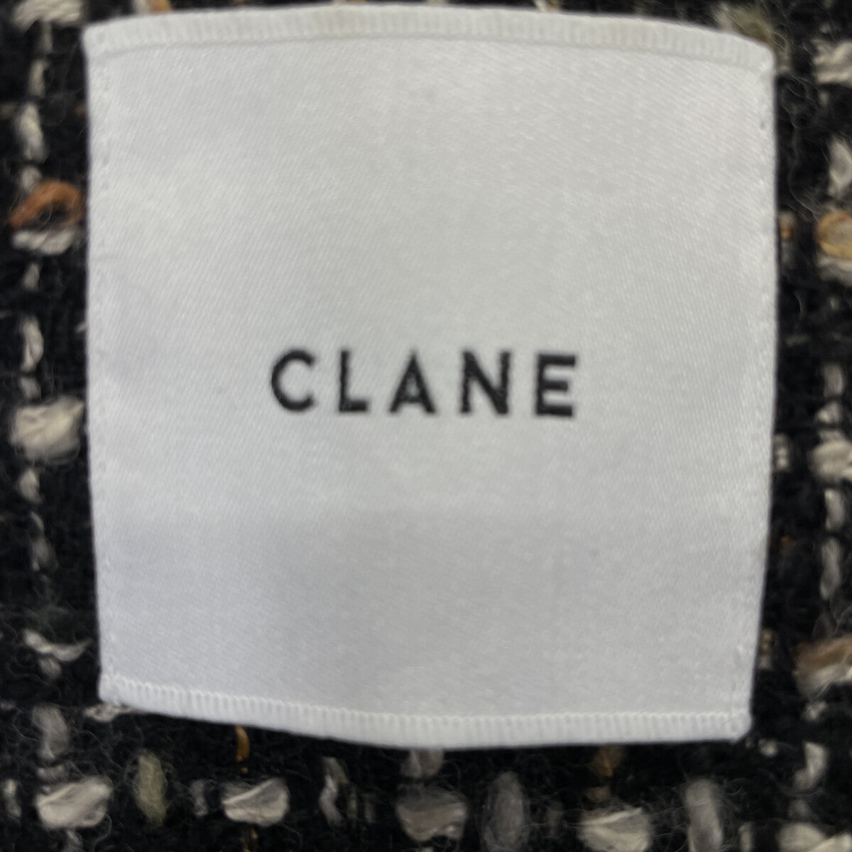 CLANE Black Mix Tweed Puff Sleeve Jacket 2