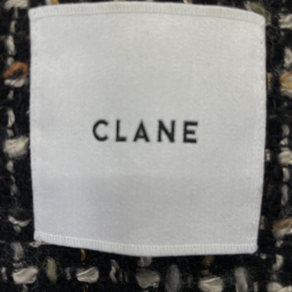 CLANE Black Mix Tweed Puff Sleeve Jacket 2