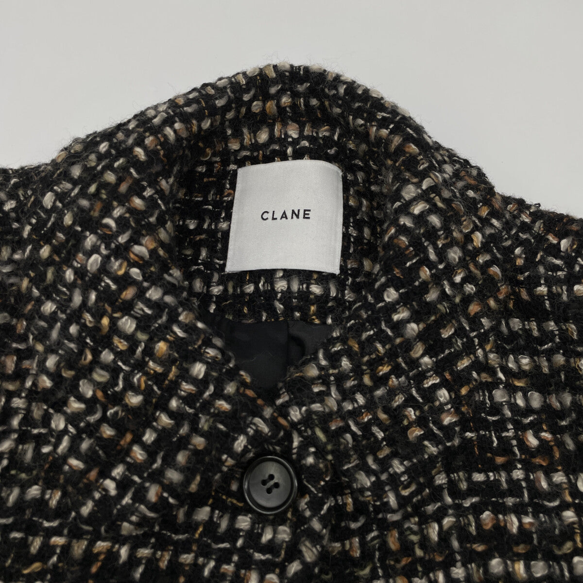 CLANE クラネ 黑色混色粗花呢泡泡袖夹克/混合粗花呢泡泡袖夹克 夹克 2