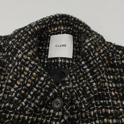 CLANE クラネ 黑色混色粗花呢泡泡袖夹克/混合粗花呢泡泡袖夹克 夹克 2
