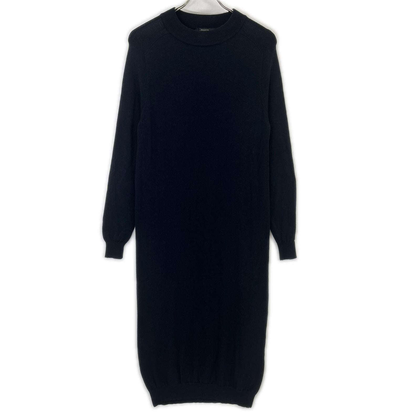 Max Mara WEEKEND Max Mara Weekend 532601836750 Navy Silk x Wool Mock Neck Knit Dress