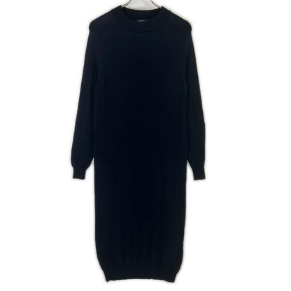Max Mara WEEKEND Max Mara Weekend 532601836750 Navy Silk x Wool Mock Neck Knit Dress