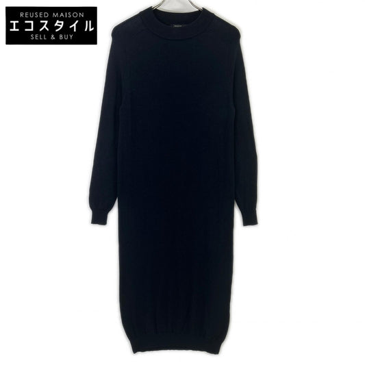 Max MaraWEEKEND マックスマーラウィークエンド 532601836750 navy silk×wool mock-neck knit dress dress