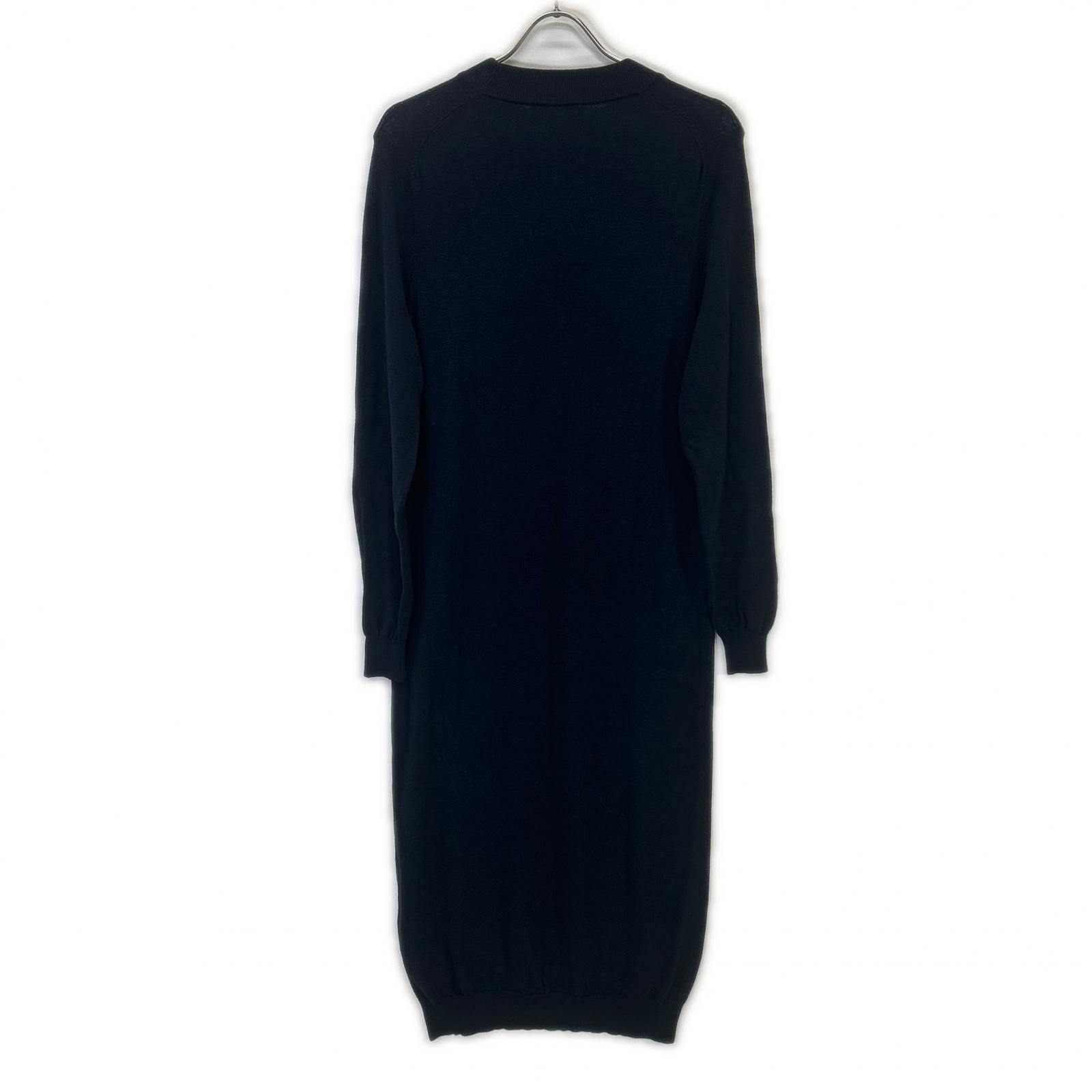 Max Mara WEEKEND Max Mara Weekend 532601836750 Navy Silk x Wool Mock Neck Knit Dress
