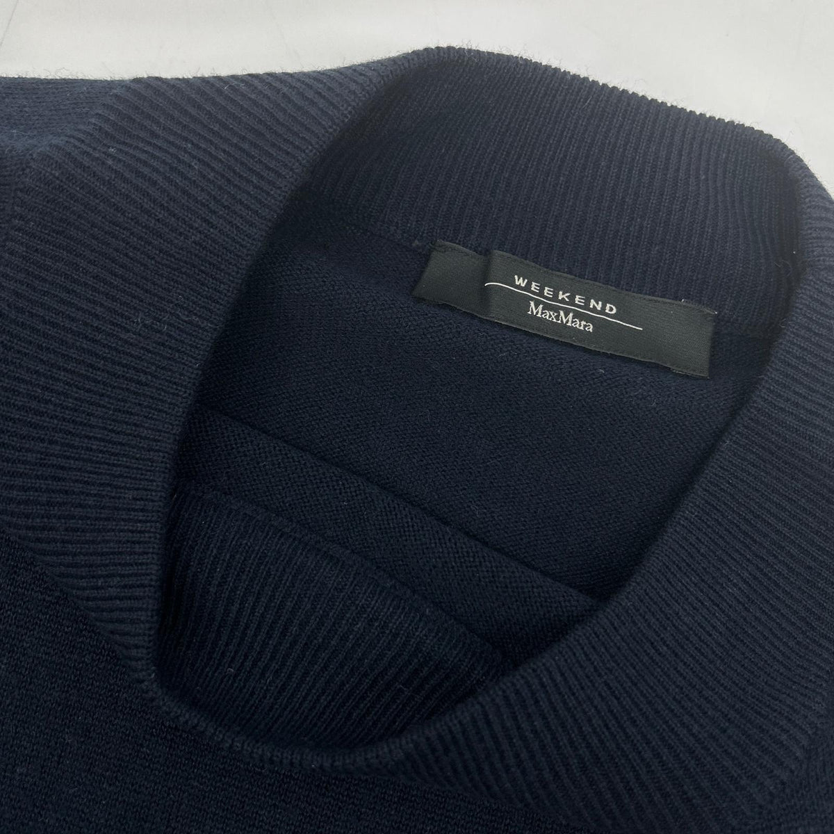 Max MaraWEEKEND マックスマーラウィークエンド 532601836750 ネイビー シルク×ウール モックネックニットワンピース ワンピース