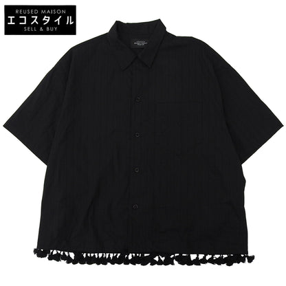 UNUSED 美品 棉质 短袖流苏衬衫 上衣 男士 黑色 3 LS2421 上衣