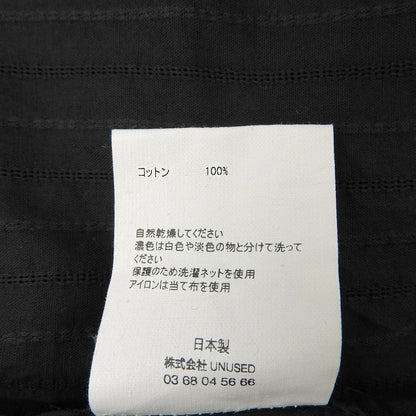 UNUSED アンユーズド 美品 コットン Short sleeve fringe shirt トップス メンズ ブラック 3 LS2421 トップス