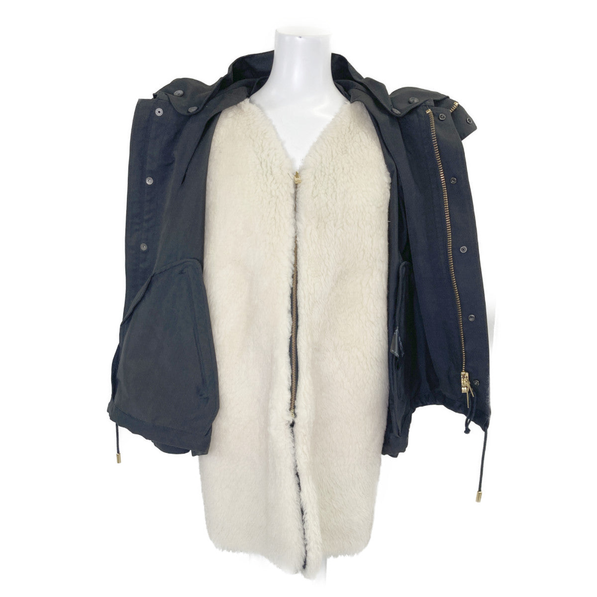 THE RERACS ザ・リラクス 17FW-RECT-156L ブラック M65 SHORT MODS COAT WITH LINER モッズコート コート