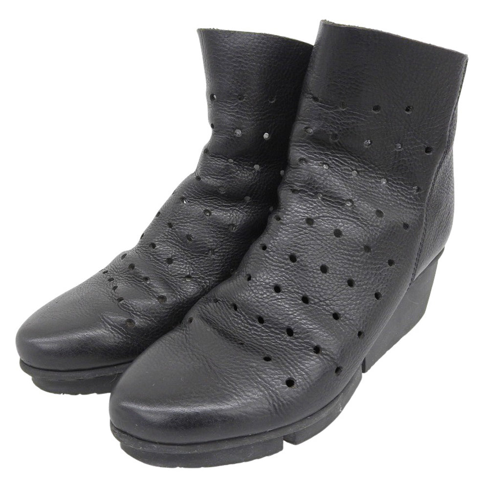 Mowe Back Zip Leather Boots Shoes Women's Black 39 Shoes 39 Women's