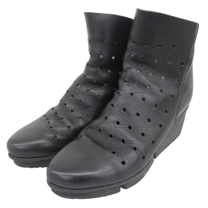 Mowe Back Zip Leather Boots Shoes Women's Black 39 Shoes 39 Women's