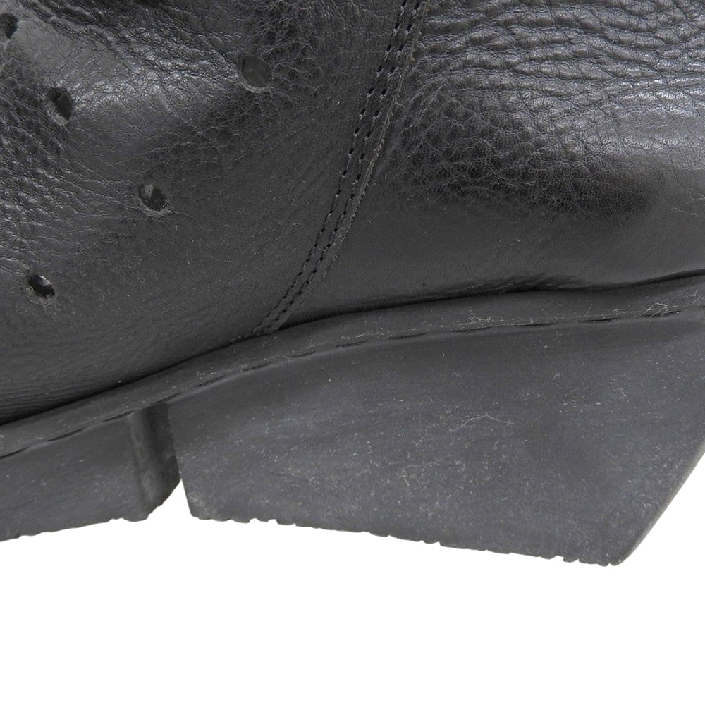 Mowe Back Zip Leather Boots Shoes Women's Black 39 Shoes 39 Women's