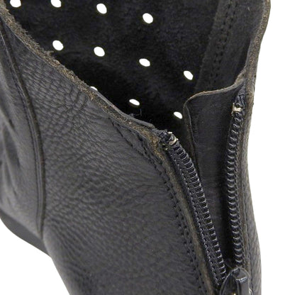 Mowe Back Zip Leather Boots Shoes Women's Black 39 Shoes 39 Women's
