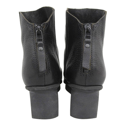 Mowe Back Zip Leather Boots Shoes Women's Black 39 Shoes 39 Women's