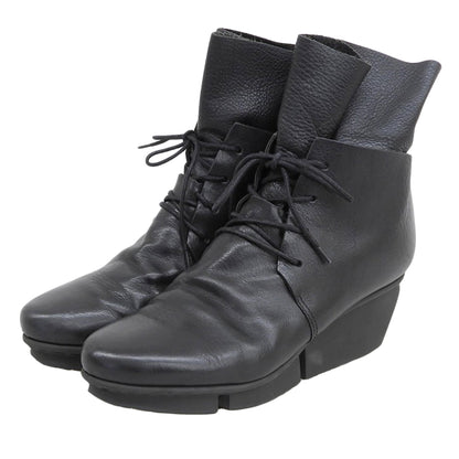 trippen CORNER Leather Layered Lace-up Boots Shoes Women's Black 39 Shoes