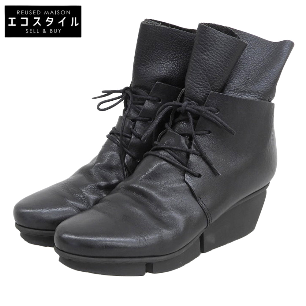 trippen CORNER Leather Layered Lace-up Boots Shoes Women's Black 39 Shoes