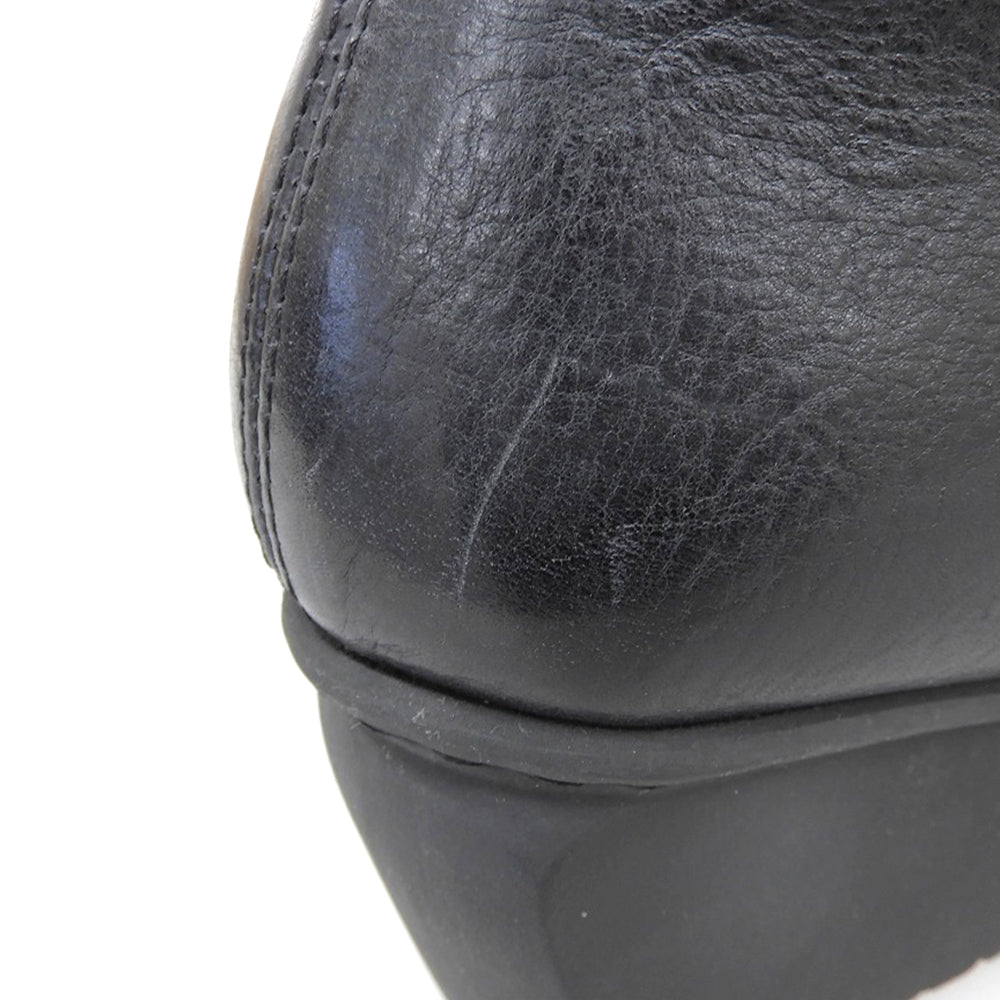 trippen CORNER Leather Layered Lace-up Boots Shoes Women's Black 39 Shoes