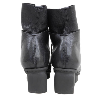 trippen CORNER Leather Layered Lace-up Boots Shoes Women's Black 39 Shoes