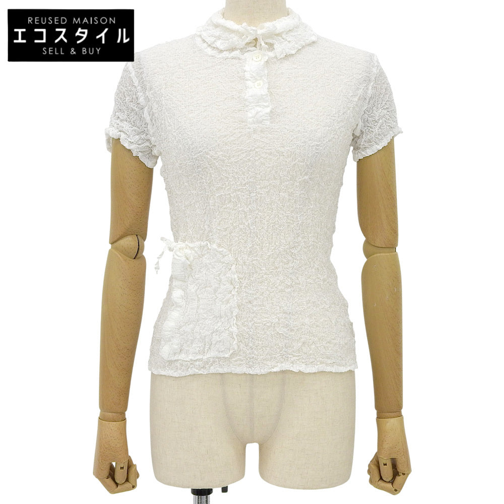 MeISSEYMIYAKE Mee ISSEY MIYAKE Excellent Condition Washer Processed Blouse Top Women's White MI55FM129 Tops