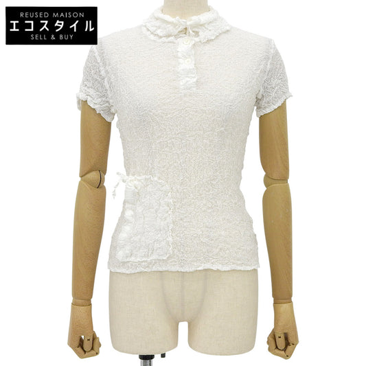 MeISSEYMIYAKE Mee ISSEY MIYAKE Excellent Condition Washer Processed Blouse Top Women's White MI55FM129 Tops
