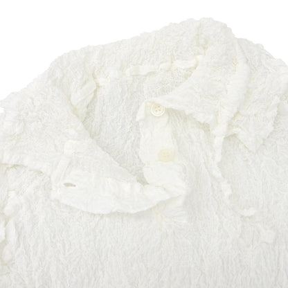 MeISSEYMIYAKE Mee ISSEY MIYAKE Excellent Condition Washer Processed Blouse Top Women's White MI55FM129 Tops
