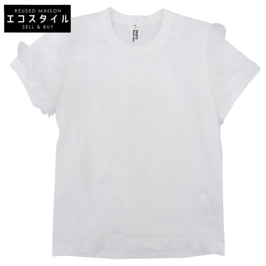COMME des GARCONS Noir Kei Ninomiya Sheer Tulle Frill Cut-sew Top Women's White S Top