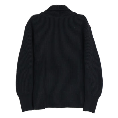4068133 Black x Red Tartan Check Turtleneck Knit Top M Men's