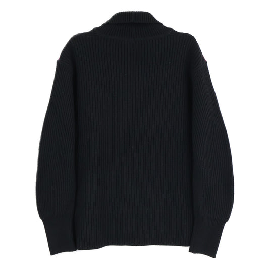 4068133 Black x Red Tartan Check Turtleneck Knit Top M Men's