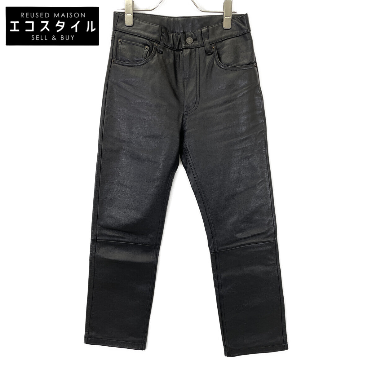 LEVI'S リーバイス 1999 Black Leather Biker Pants Bottoms
