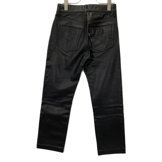 LEVI'S リーバイス 99年製 ブラック レザー バイカーパンツ ボトムス