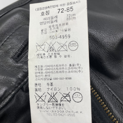LEVI'S リーバイス 1999 Black Leather Biker Pants Bottoms